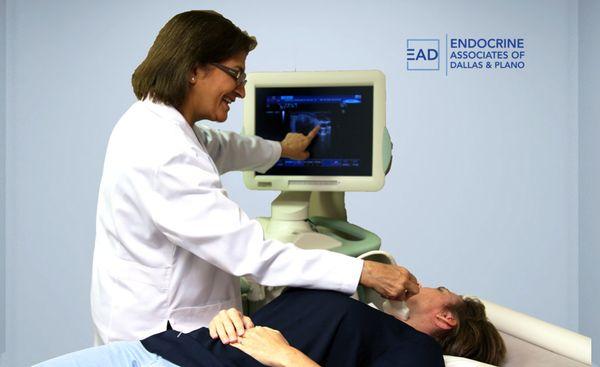 Our providers perform thyroid ultrasounds and ultrasound-guided thyroid biopsies.