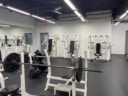 Lower level weight room