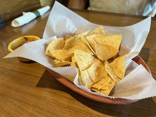 House made chips and salsa.