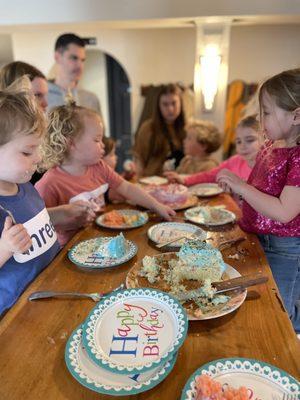 They let us serve our own cake!