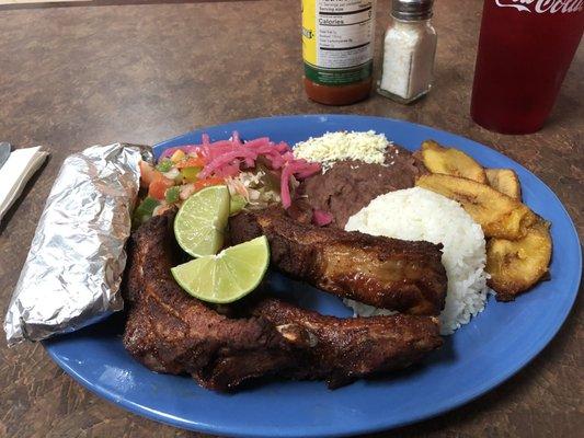 Carne Azada with the ribs instead of the steak.