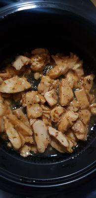 Sweet onion chicken teriyaki with cheese and no veggies