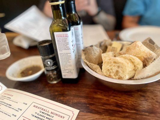 Complementary Italian Bread & Olive Oil Dip