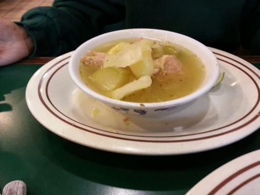 Sopa de gallina....typical Latin soup...very tasty