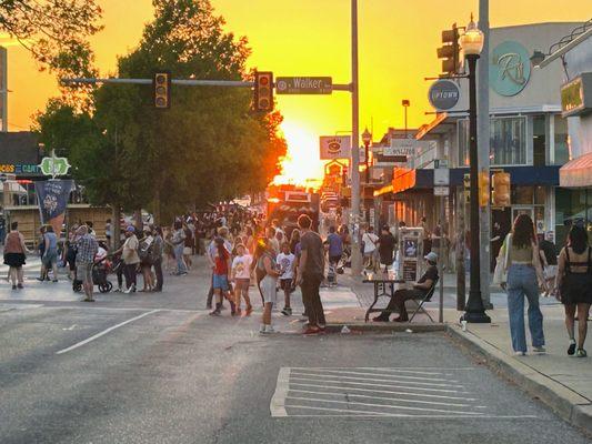 Uptown Outside, Sept '23..with a blazing sunset!