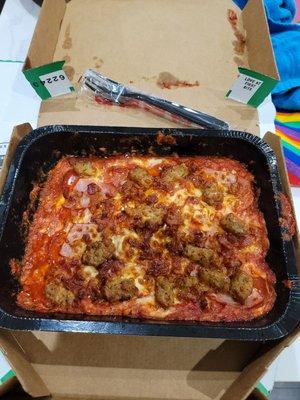 Meat lovers bowl.  Basically a pizza without the crust.  Very good low carb option