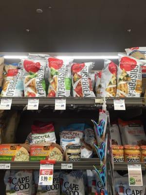 Primizie Crispbreads have 4 flavors and are awesome with hummus! Find them in Aisle 4 for $3.99, run don't walk to get them!