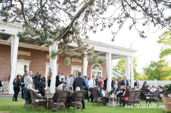 Cocktail hour on the back patio and grounds!