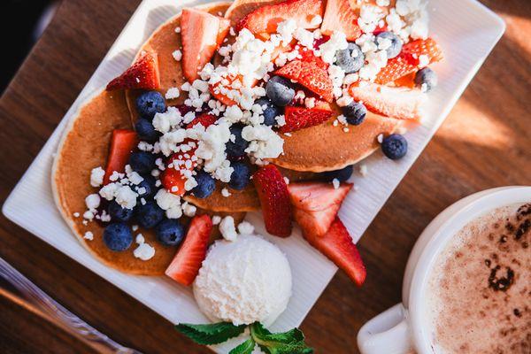 Pancakes and coffee