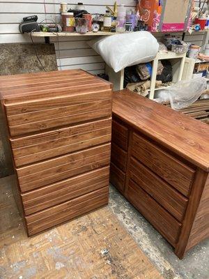 Refinished dresser and chest