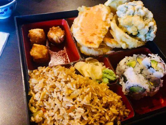 tempura vegetable bento box