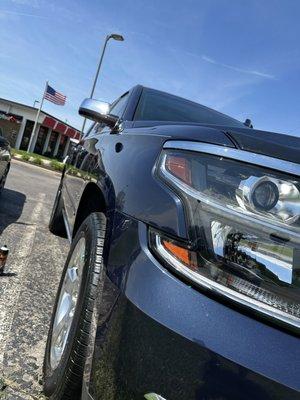 Another happy customer with her beautiful Chevy Tahoe