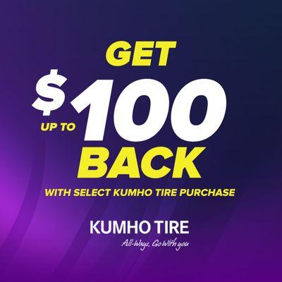 Kumho $100 Back