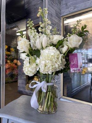 Beautiful white flower arrangement