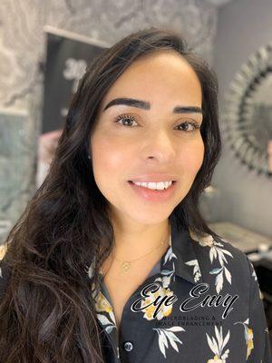 Looking gorgeous after her microblading. Well, she was stunning before. ‍