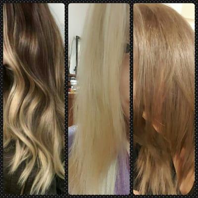 L2R: color I asked for, my blonde hair, what I got after many weird gray outcomes