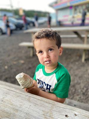 Generous twist of ice cream!