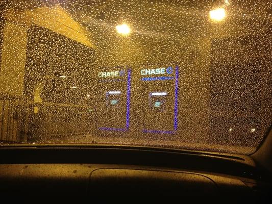 Chase ATM on a rainy day