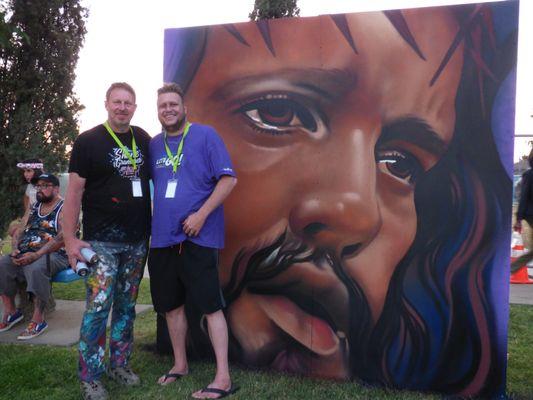 Graffiti Artist Shane Grammer with MCCO Social Media Jason Debruhl