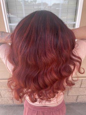 Red Balayage by Amber @vanity_sense