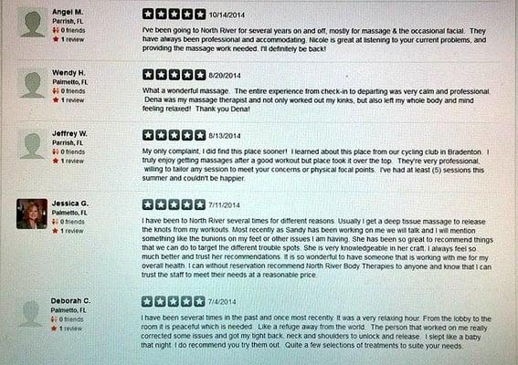 These are the wonderful reviews left by our awesome customers, that unfortunately Yelp would not publish. Thank you always! :)