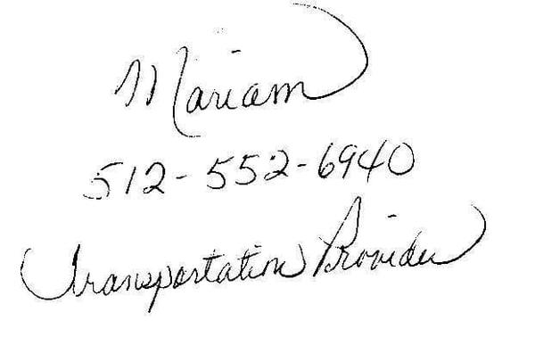 Call Mariam if you need a cab!