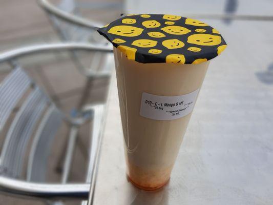 Mango orange milk tea