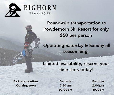 #powderhorn #shuttle #grandjunction #tranportation #Privateshuttle #Privatetransportation #skitravel