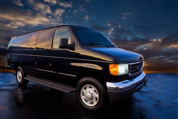 13 Passenger Ford Vans with Aisle seating