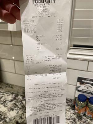 The receipt