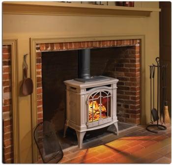 Napoleon Wood Stove White Enamal