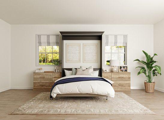 Contemporary Murphy Bed Design by Inspired Closets Vermont.