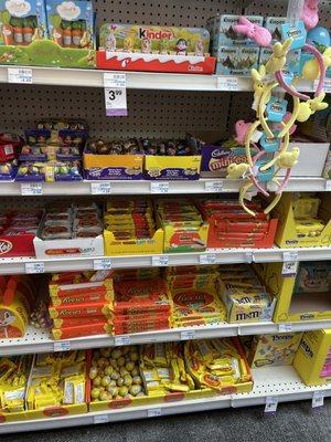 Easter stuff and how could you not get an individual white chocolate Reese's egg? Lol