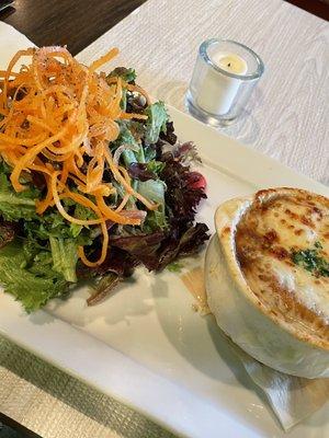 Bistro Salad French Onion Soup