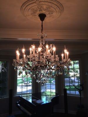 Elaborate Chandelier Installation