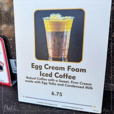 Egg Cream Foam Iced Coffee price (April 2024)