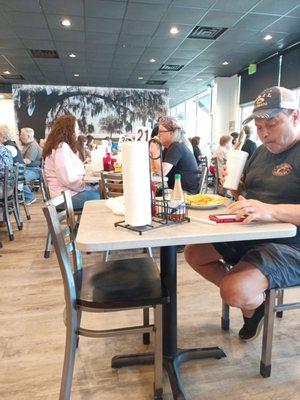 Monday lunch crowd. Red beans and sausage outstanding.