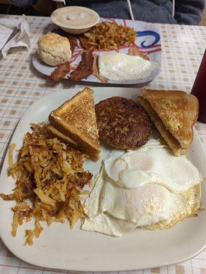 Country Breakfast with three eggs