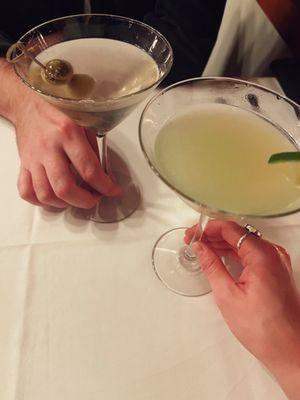 Martini and Green Ghost signature cocktail