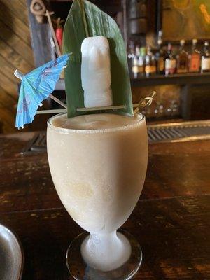 Banana coconut rum cocktail