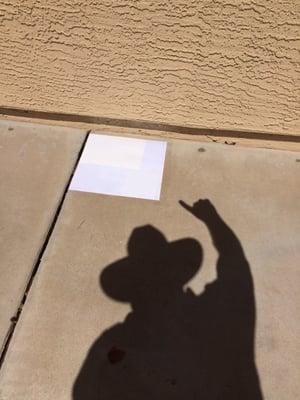 Shadow of my Saba's cowboy hat