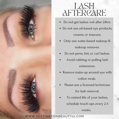 Remember to take good care of your lash extensions to expand their longevity! Here are some tips! 

These are Gorgeous Mega-Glam Lashes