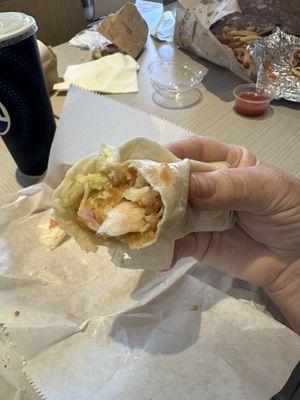 Mango shrimp taco