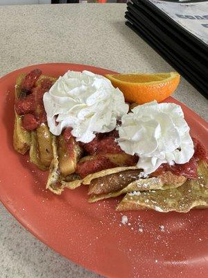 Strawberry French toast.