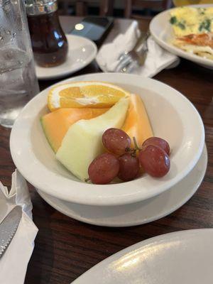 Bowl of fruit that came with my meal