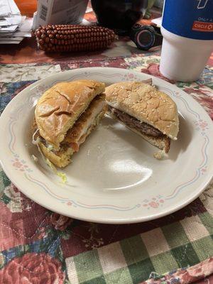 1/2 Classic Roast Beef & 1/2 Crispy Chicken Sandwich