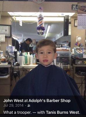 Our boy's first haircut.