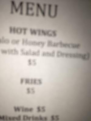 their hot wings come with a small side salad