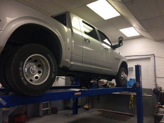 Another view  of the 2018 Dodge Mega Cab we sprucing up.