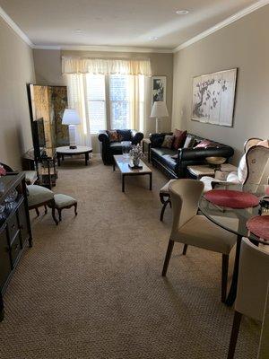 View of Living Room/Dining Area from the front door.